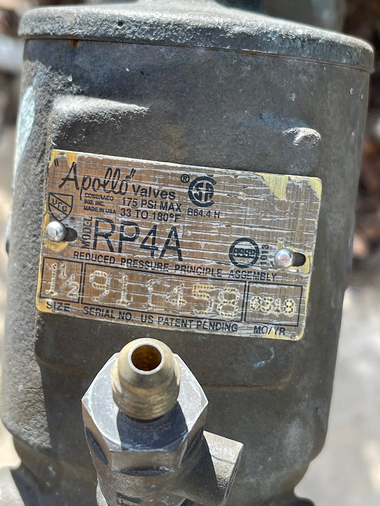 Apollo RP4A common freeze damage to the relief valve