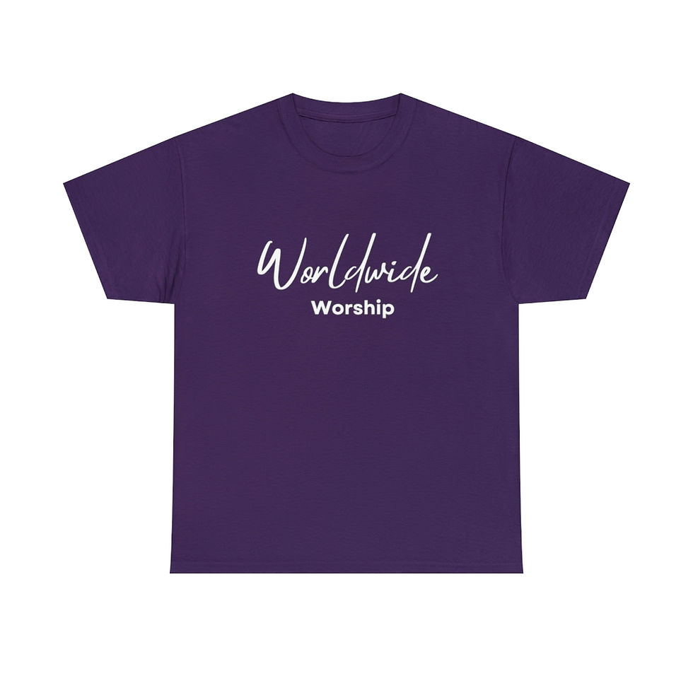 Miniatura: Worldwide Worship T-Shirt! [Black Logo Design] 