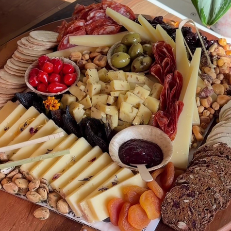 Cheese and charcuterie offering