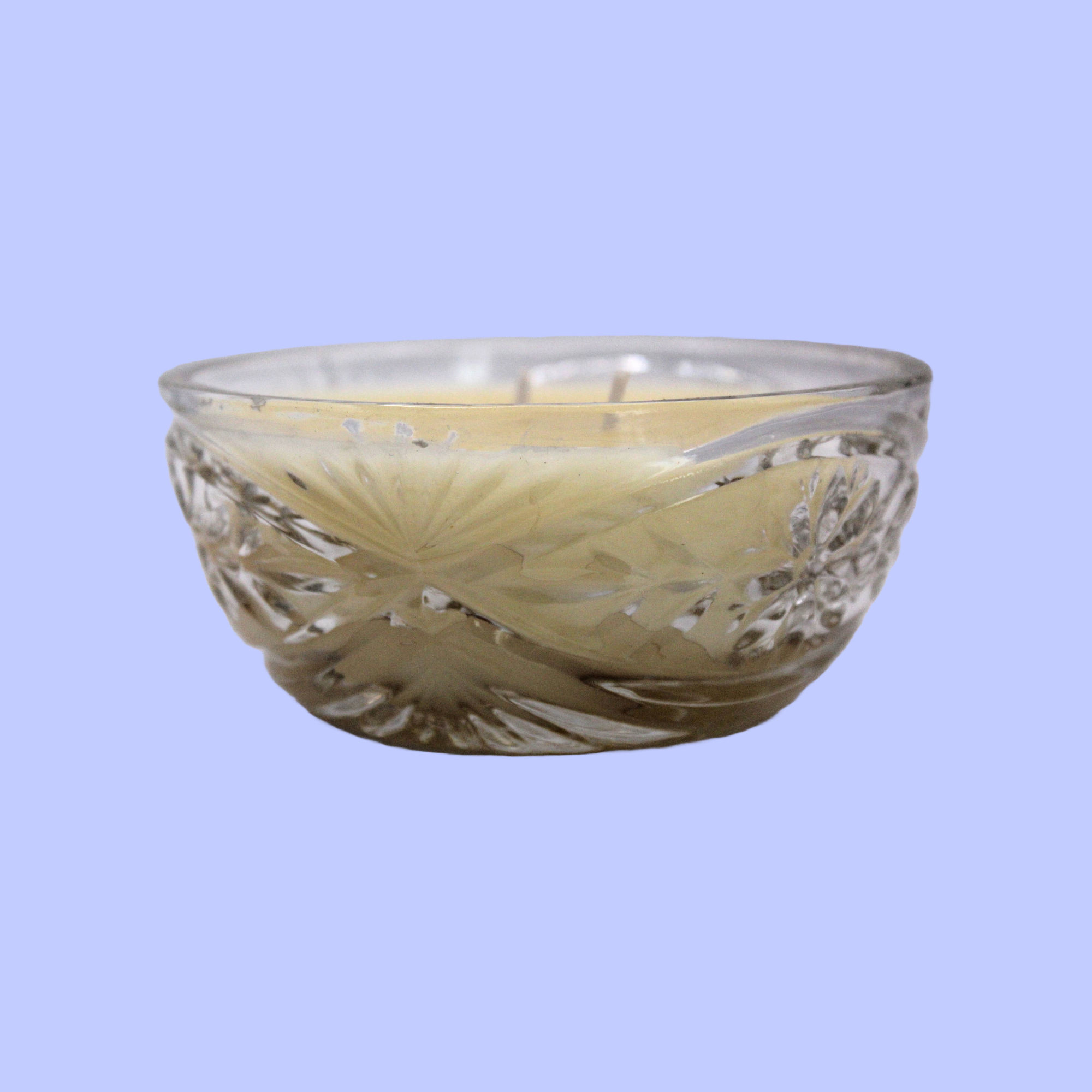 Glass Bowl Candle Side View