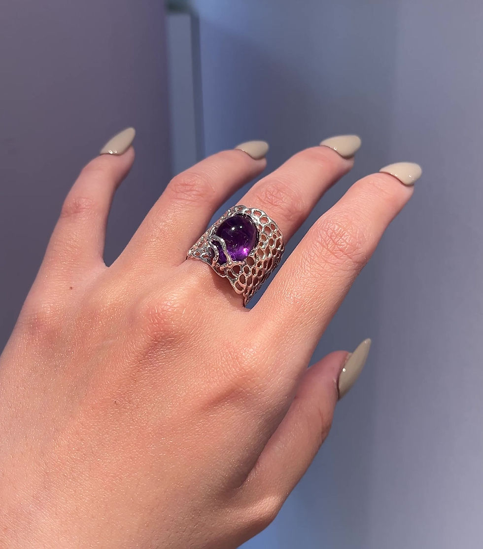 Thumbnail: CARLOTTA amethyst silver ring
