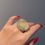 Thumbnail: MAUREEN green quartz silver ring
