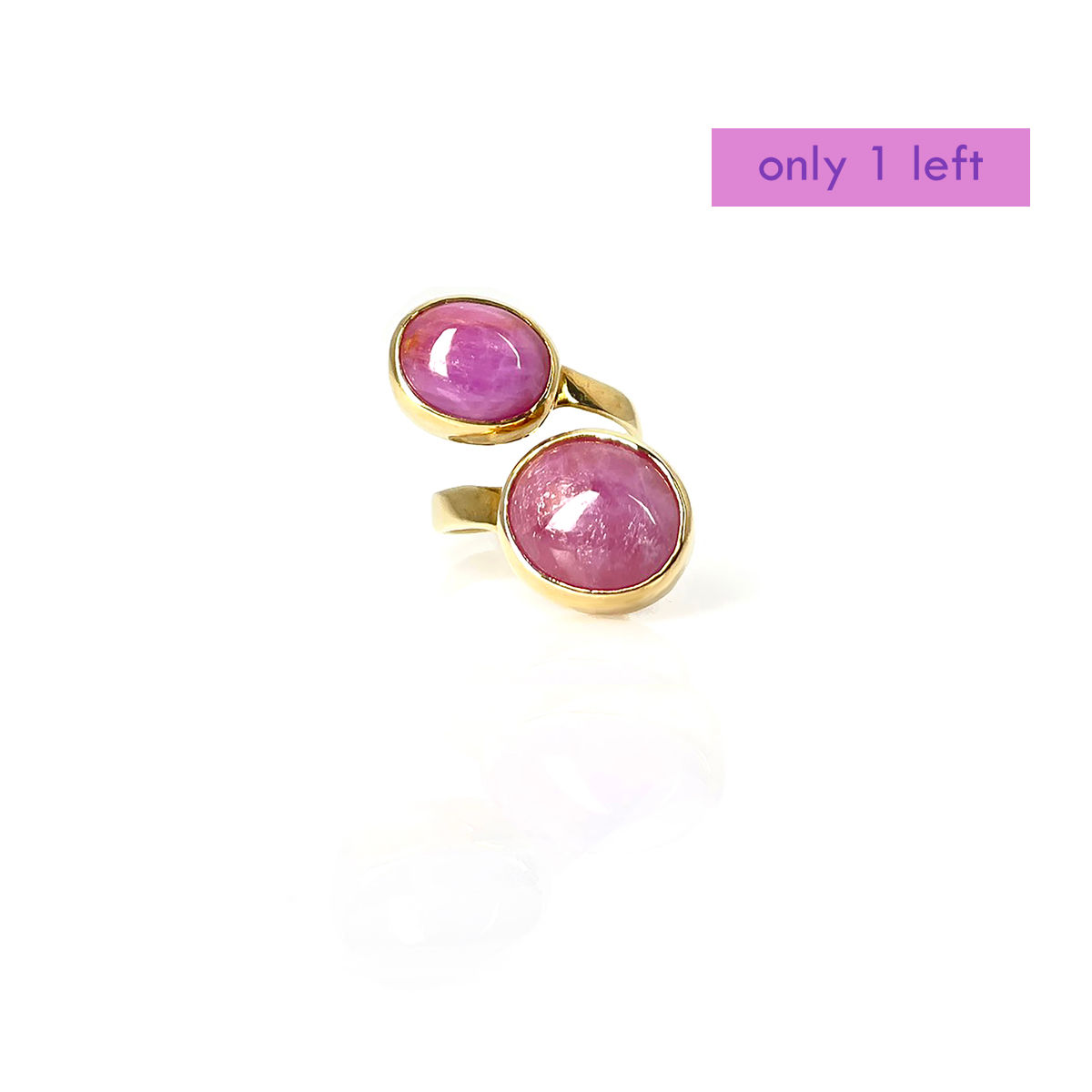 COBIE pink sapphire silver ring