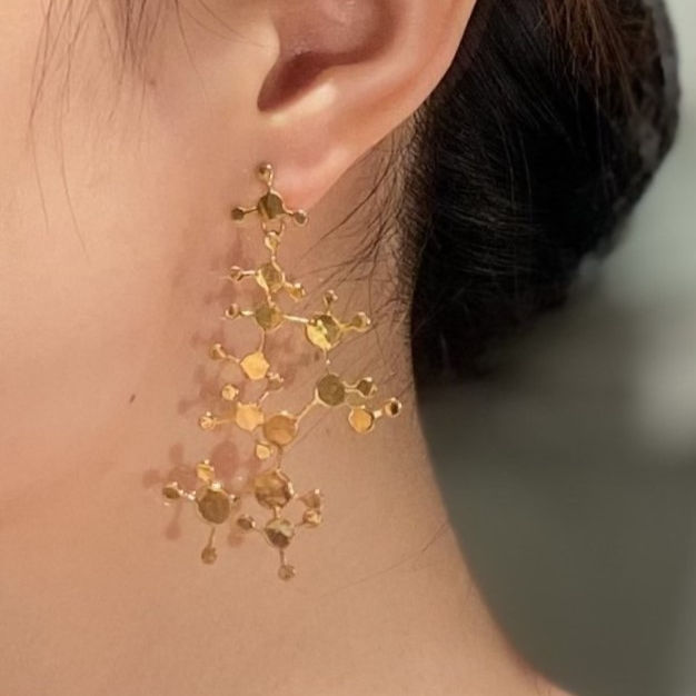 Thumbnail: HAPPY MOLY PLAIN silver earrings