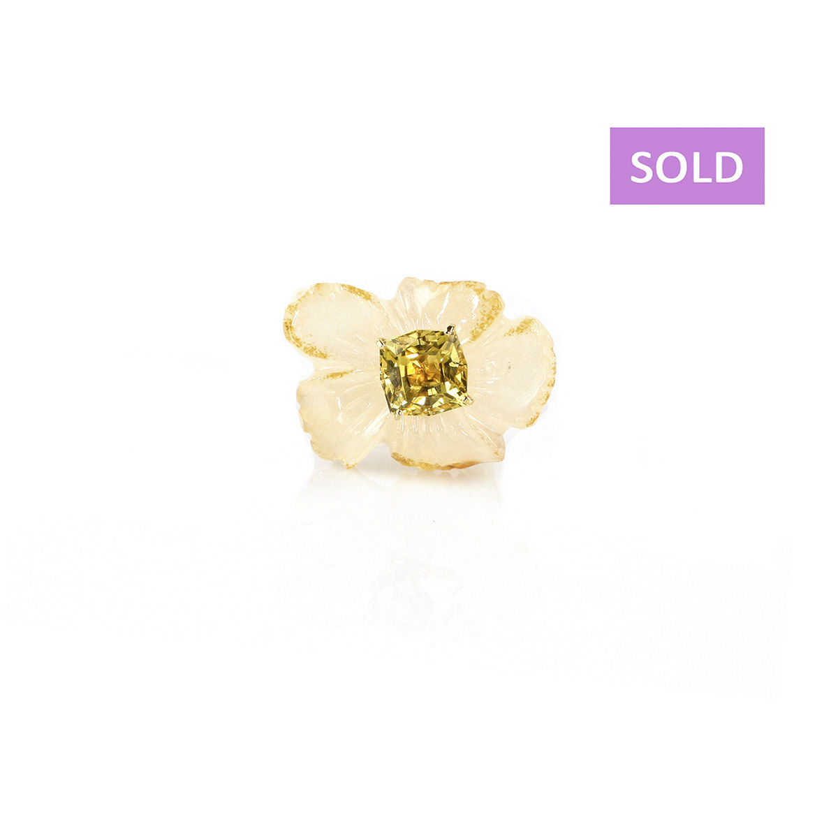 O'KEEFFE agate & golden beryl 10K gold ring