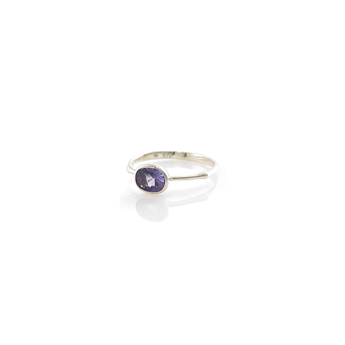 KATIE blue spinel silver ring