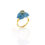 Thumbnail: O'KEEFFE PASSION aquamarine & apatite 10K gold ring