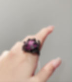 Thumbnail: ROSALINDA pink sapphire - brass ring