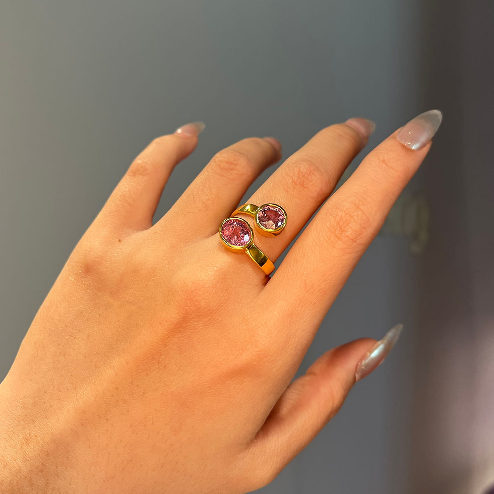 Thumbnail: COBIE pink spinel 10K gold ring