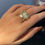 Thumbnail: EMMA aquamarine - silver & 10K gold ring