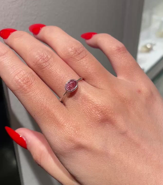 Thumbnail: KATIE pink spinel silver ring