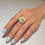 Thumbnail: O'KEEFFE PASSION jadeite, golden beryl -  silver & 9K gold ring