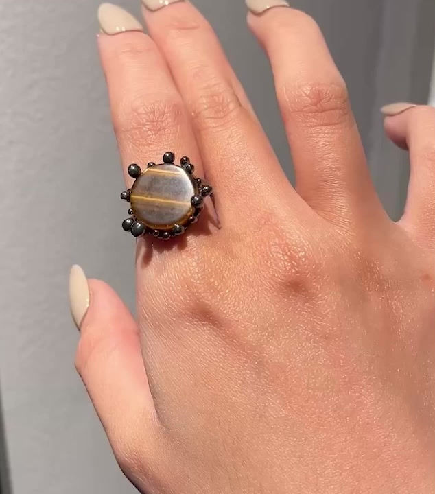 Thumbnail: ALICIA tiger's eye silver ring