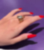 Thumbnail: LOVER KNOT aquamarine 10K ring