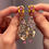 Thumbnail: ZELDA pink spinel & mother of pearl - 18K gold earring