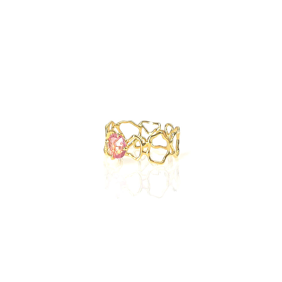 Thumbnail: FLORENCE MIDI pink spinel 10K gold ring