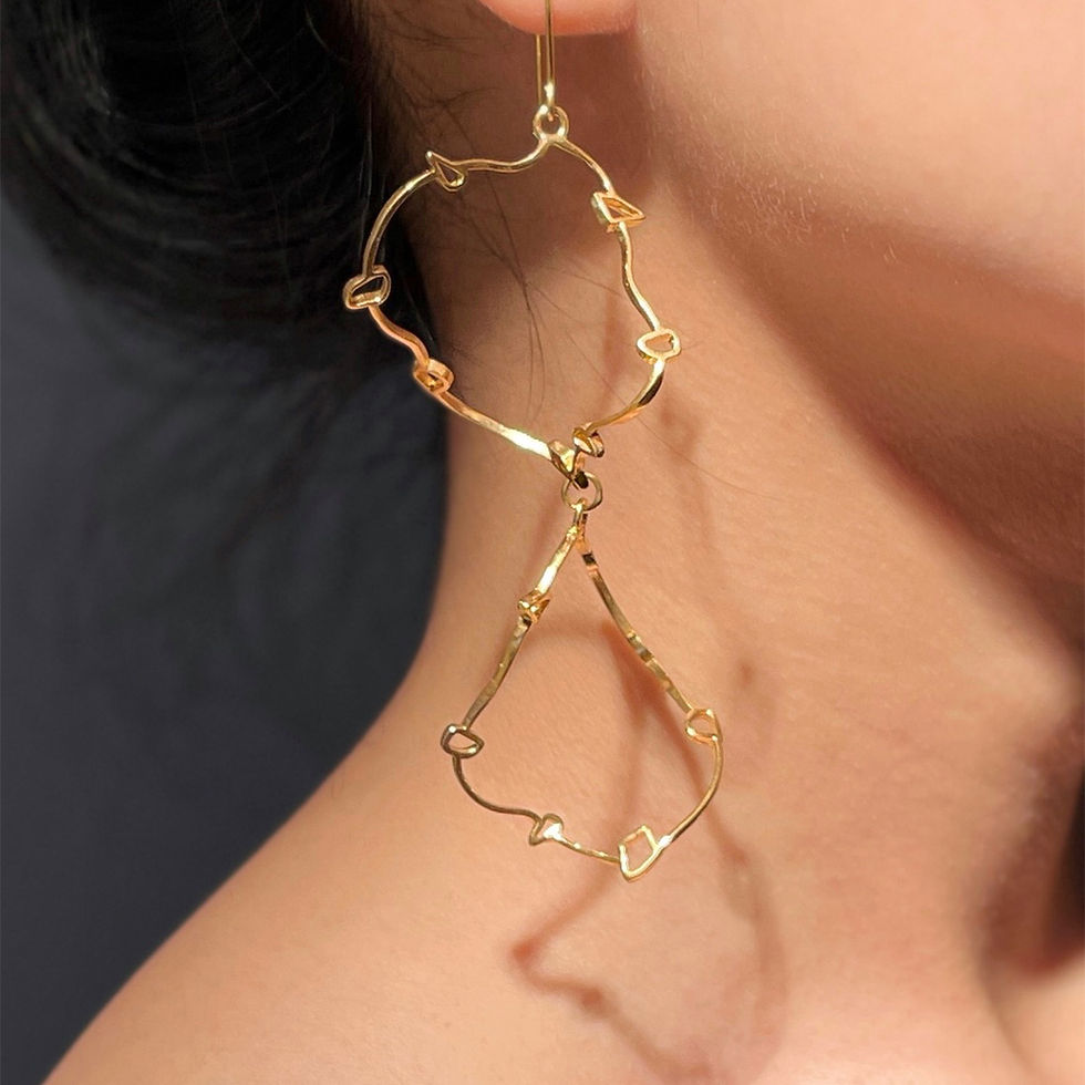 Thumbnail: CHERIE brass earrings