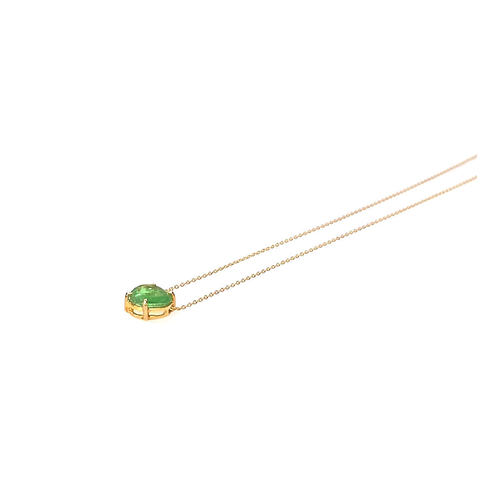 Thumbnail: BABY PIA tsavorite 10K gold necklace