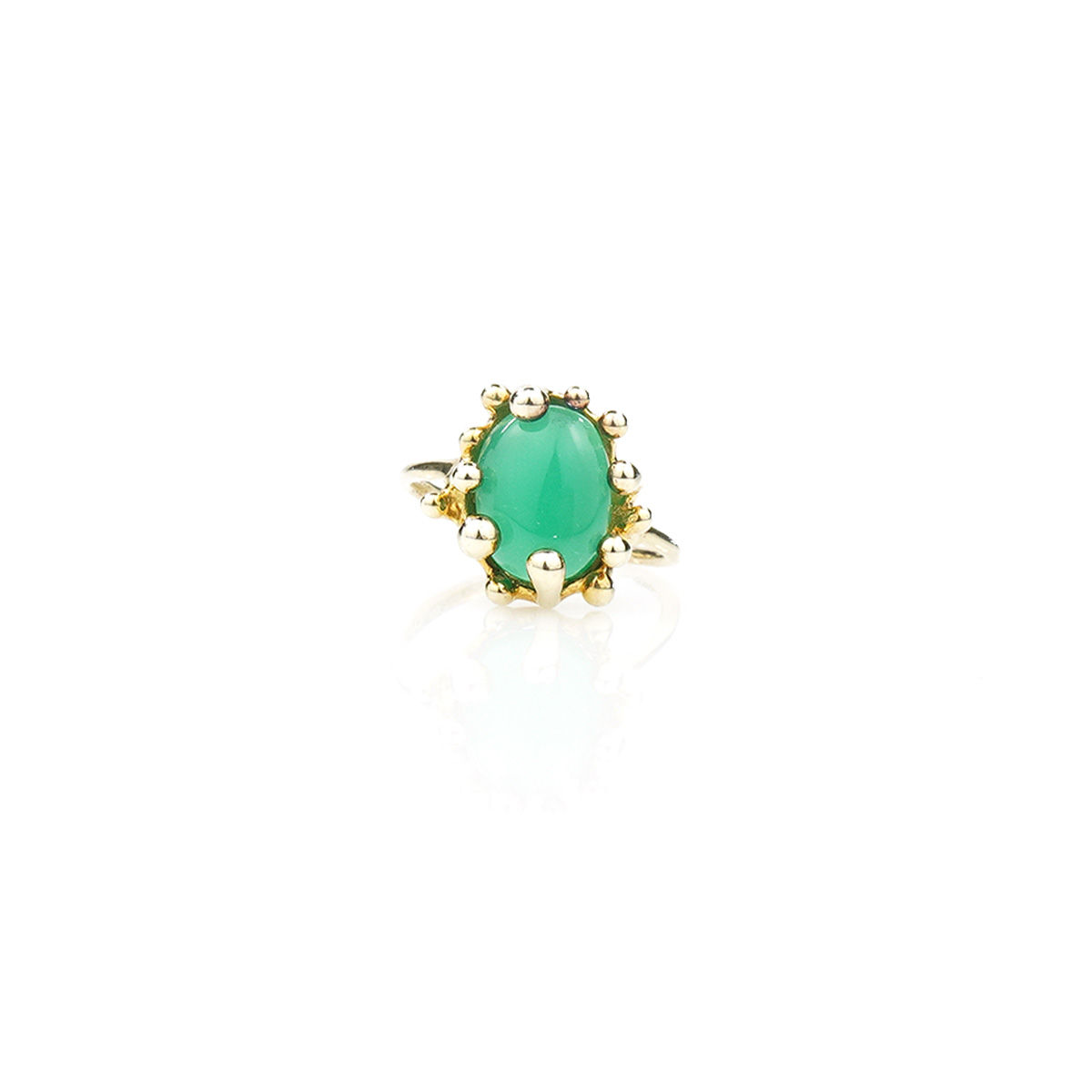 ALICIA green onyx silver ring