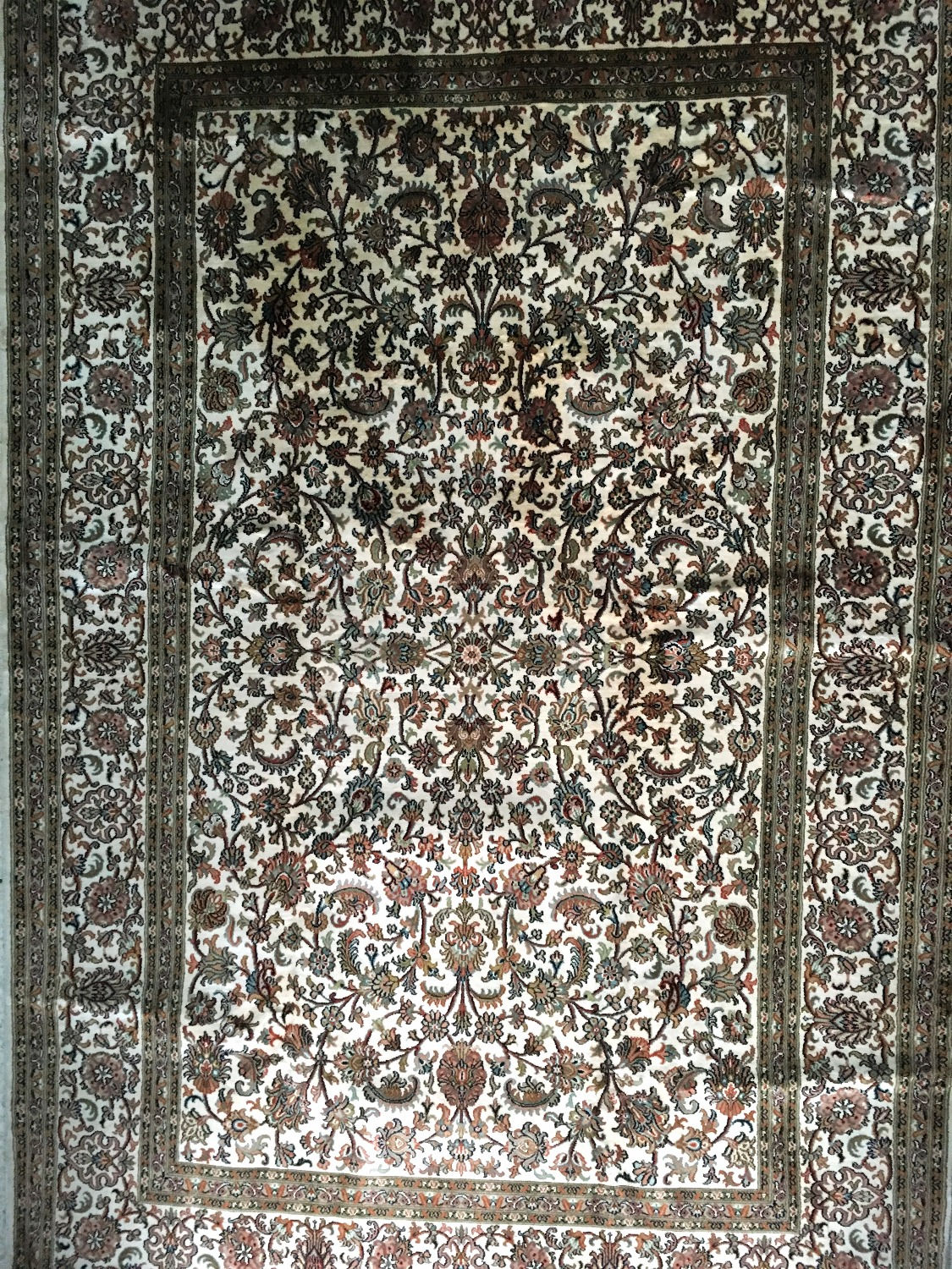 Silk-on-Silk Carpet, Shahteer Posh Ther-Kashan