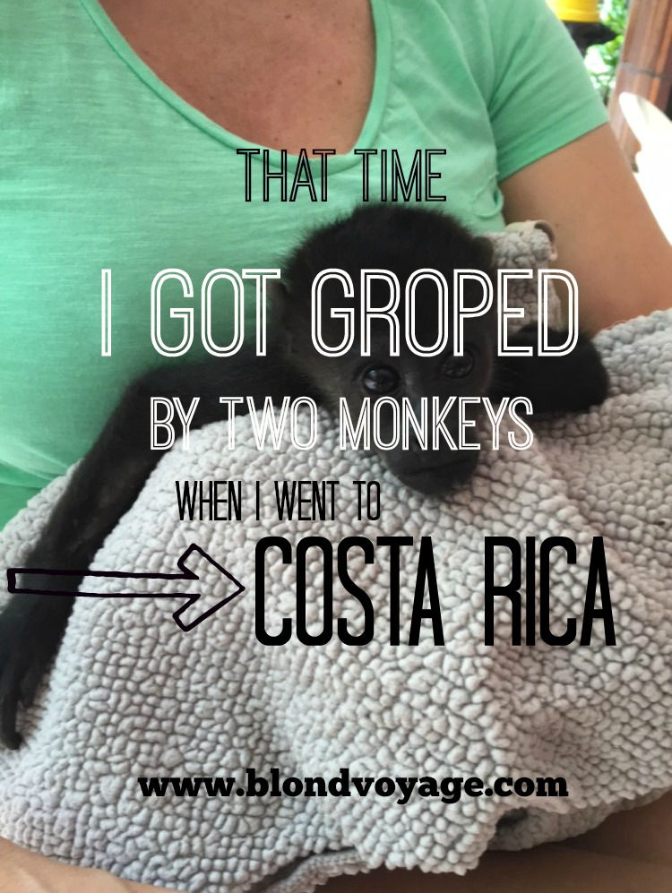 A monkey touched my boobs!
