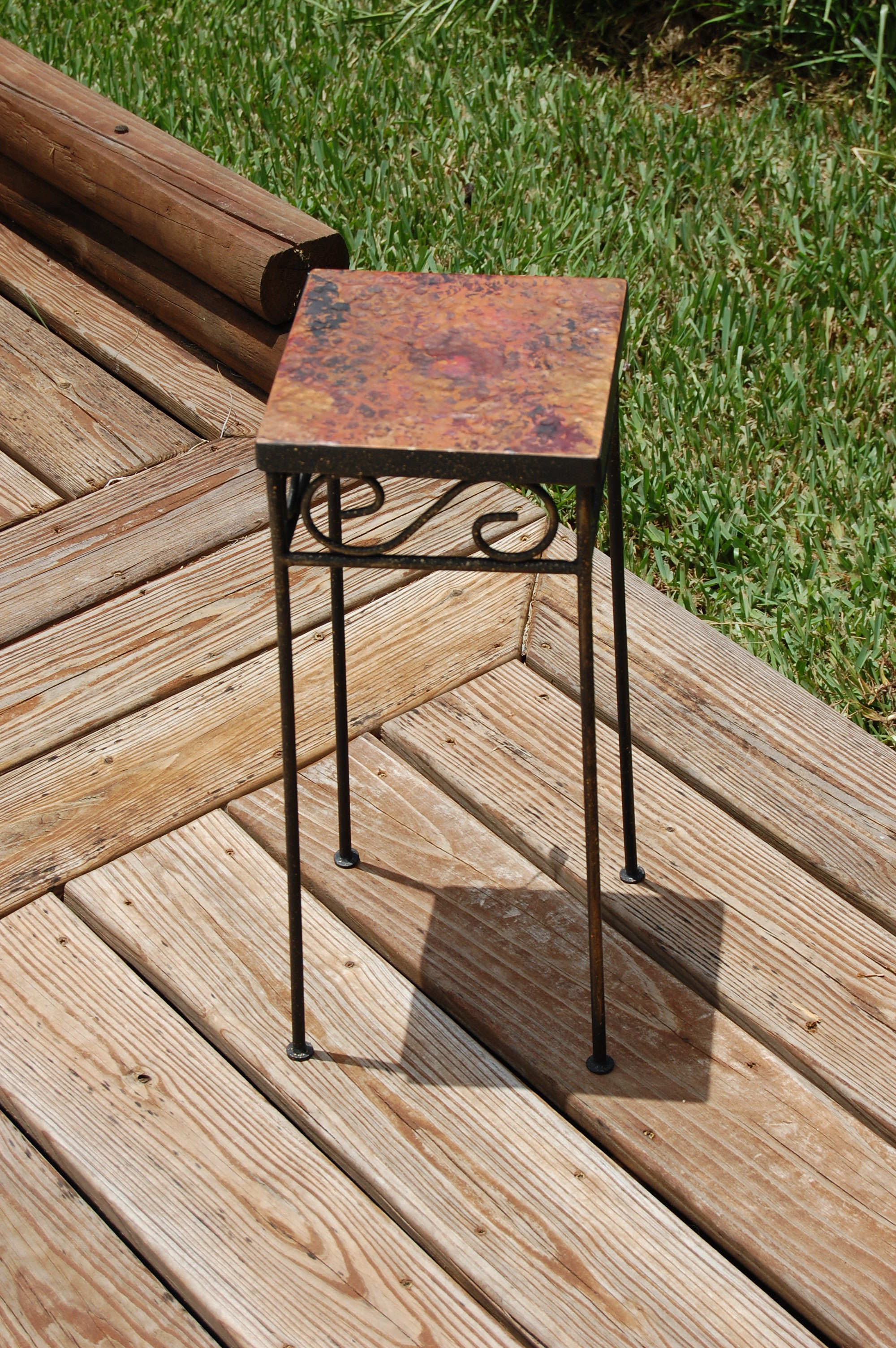 Copper Top Occasional Table