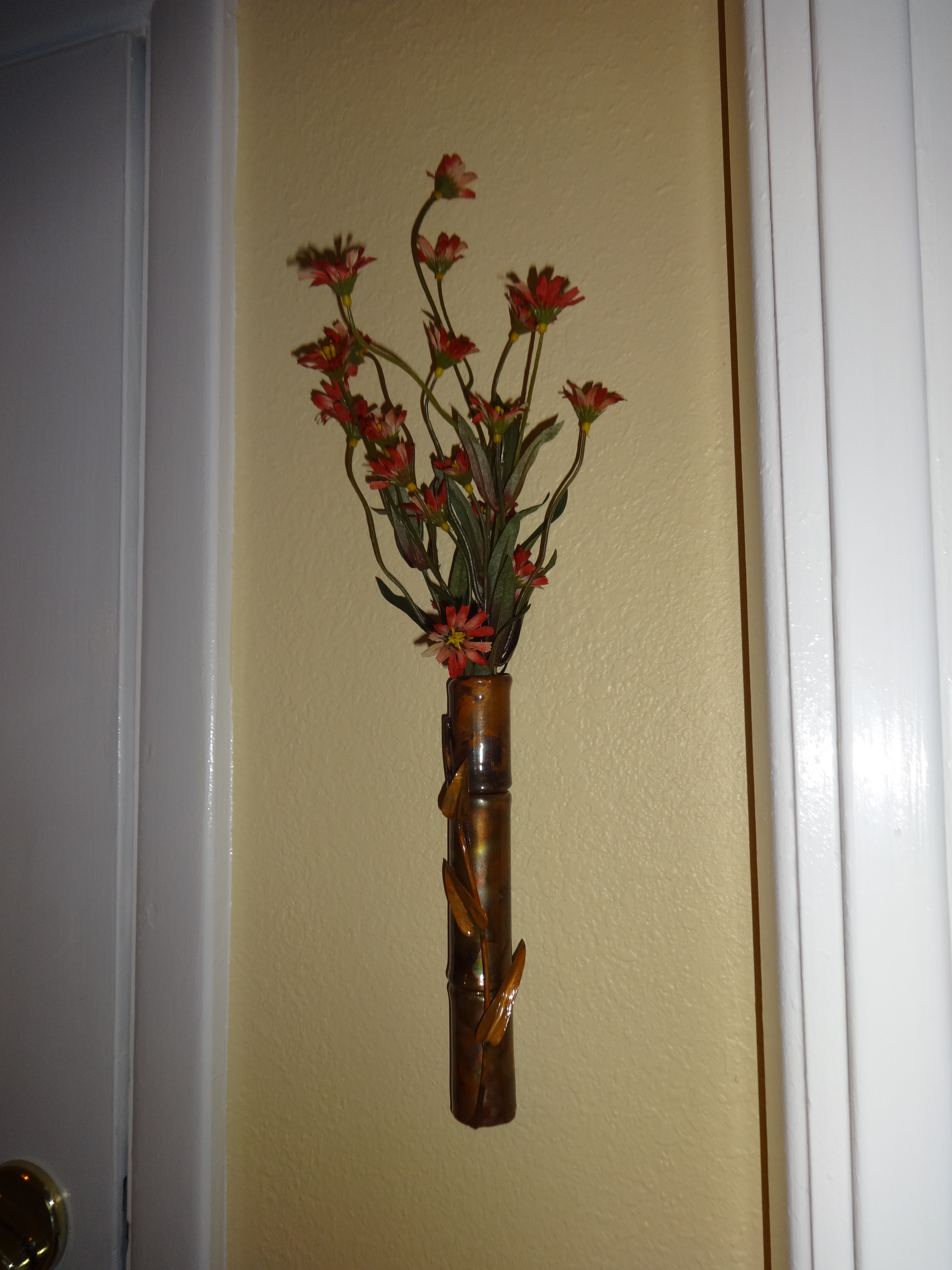 Copper Bamboo Bud Vase