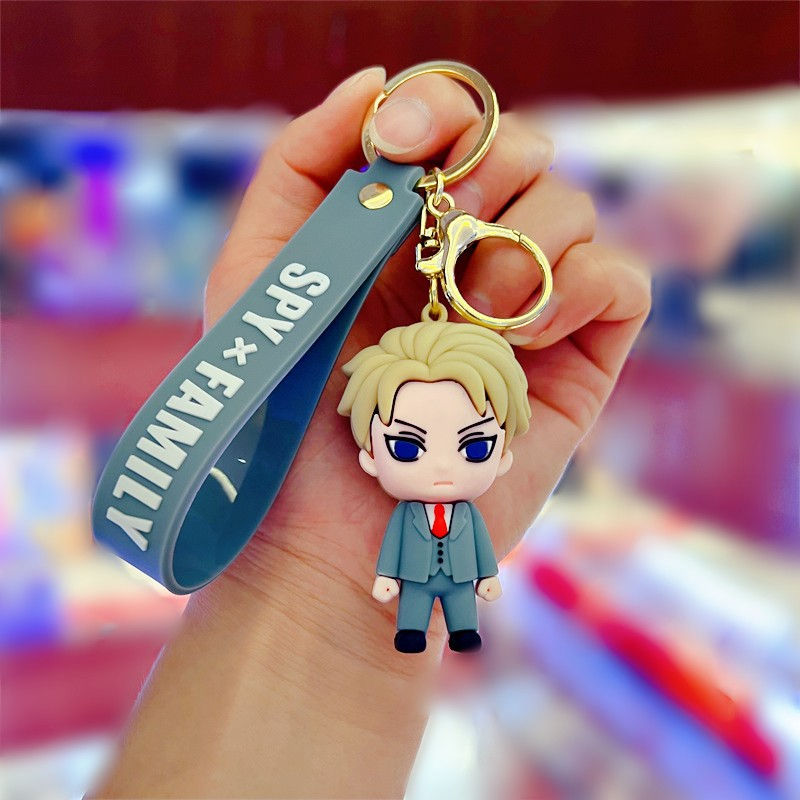 Thumbnail: Anime Spy X Family Keychain PVC Cartoon Key Chain Loid Forger Anya Forger Yor Fo