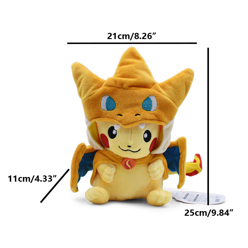 Miniatura: Pikachu plush dressed as Eevee Charizard Lucario 20-30CM