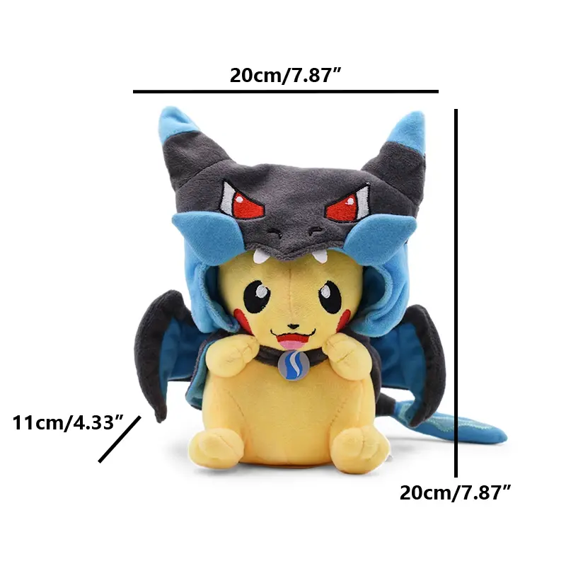 Miniatura: Pikachu plush dressed as Eevee Charizard Lucario 20-30CM