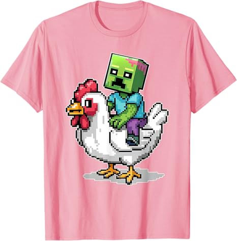 Miniatura: Minecraft T-Shirt Chicken Jockey Video Gamer