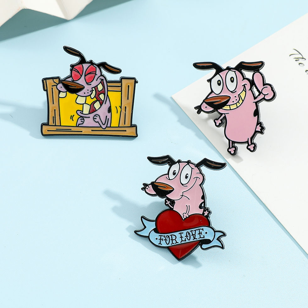 Thumbnail: 3 Pcs Courage Enamel Pin Metal Badge