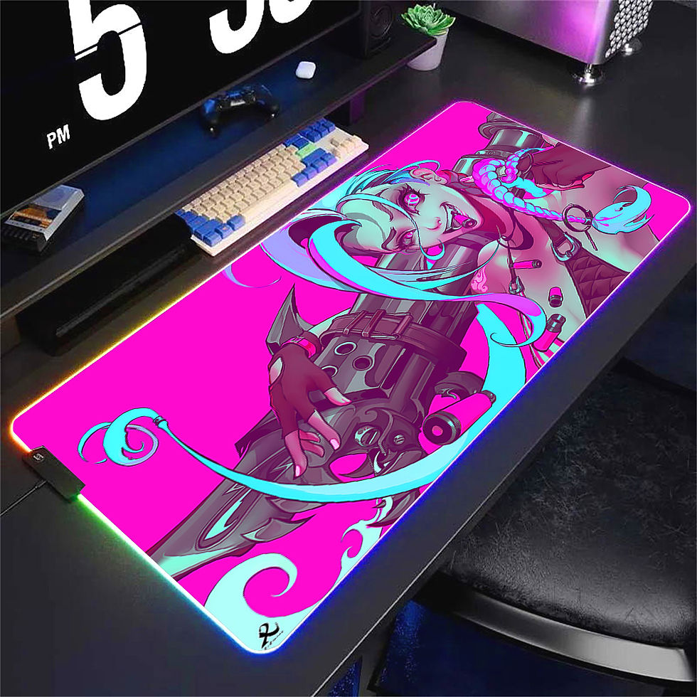 Thumbnail: Mousepad Gamer LOL Jinx Mouse Mat RGB LED Game Mats