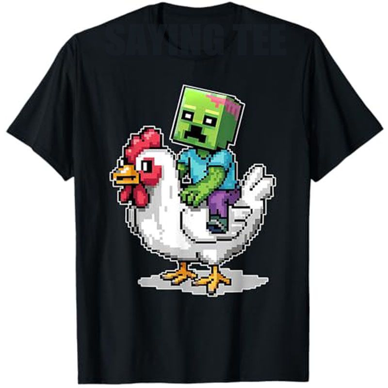 Miniatura: Minecraft T-Shirt Chicken Jockey Video Gamer