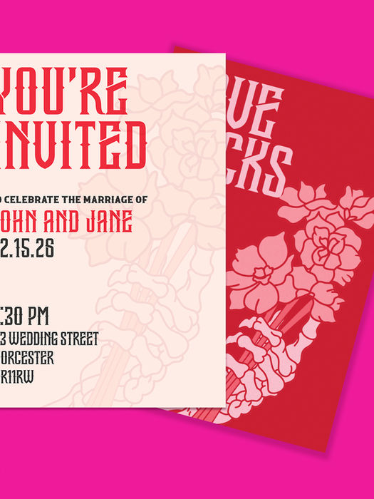 On the Bone - Alternative Wedding invitation- Say Yes Design