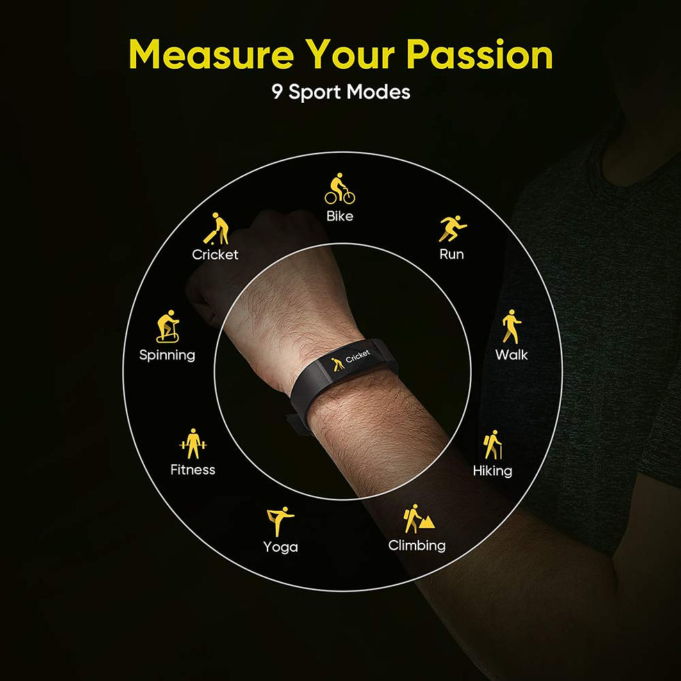 Thumbnail: Realme Band (Black) - Full Colour Real-time Heart Rate Monitor,