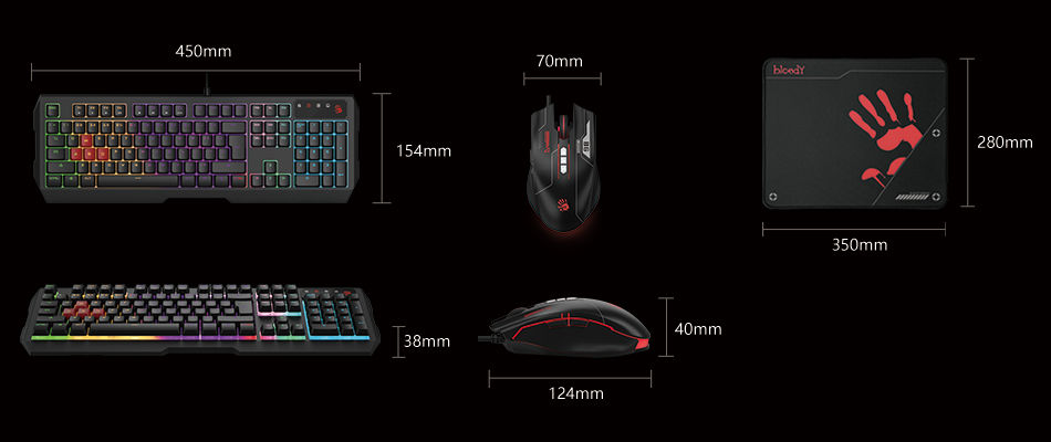 Thumbnail: Mause Tastiere NEON GAMING DESKTOP B1700