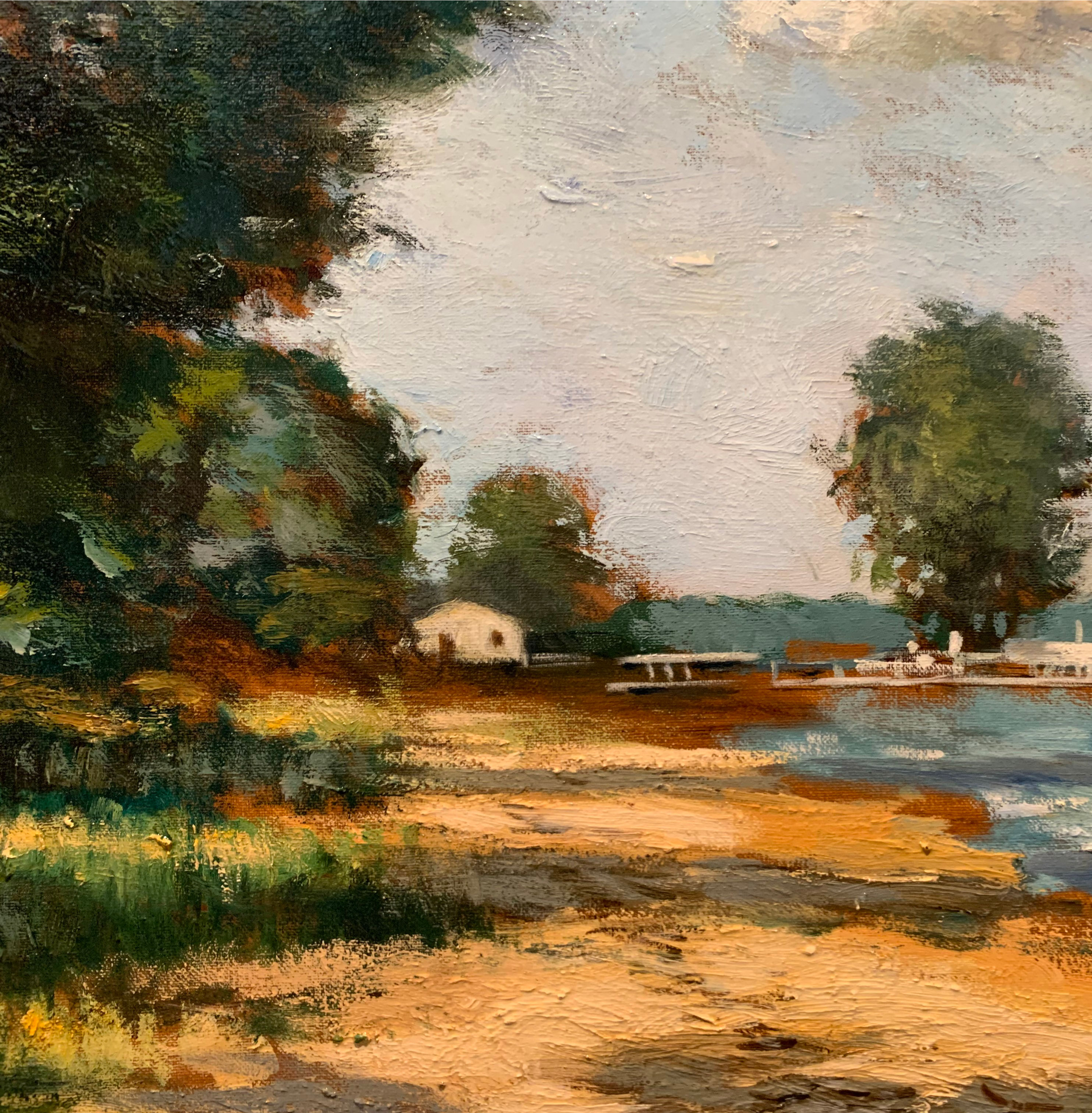 “DAMON’S BEACH”  Original Artwork by Richard McMurry, Oil on canvas. 24 x 46''