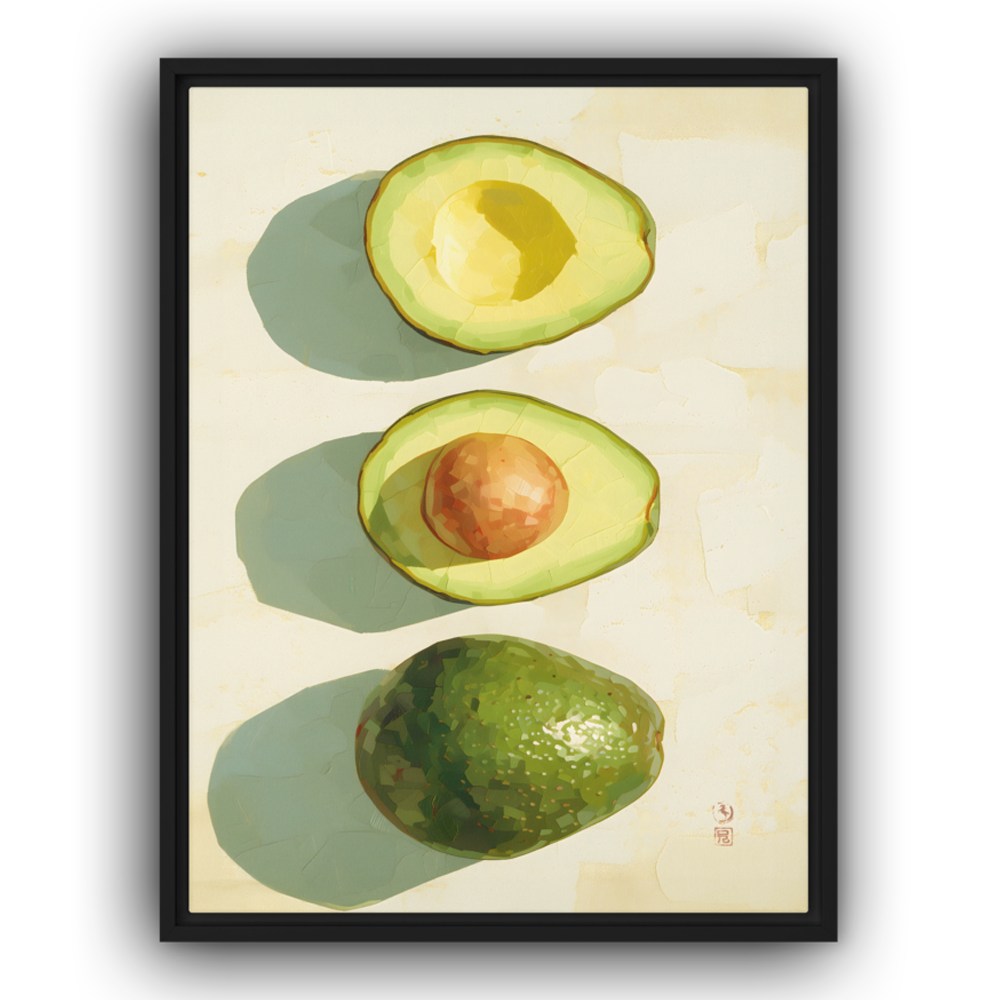 Framed Canvas Ready to Hang  "AVO" One of the food art series by Ricky D.