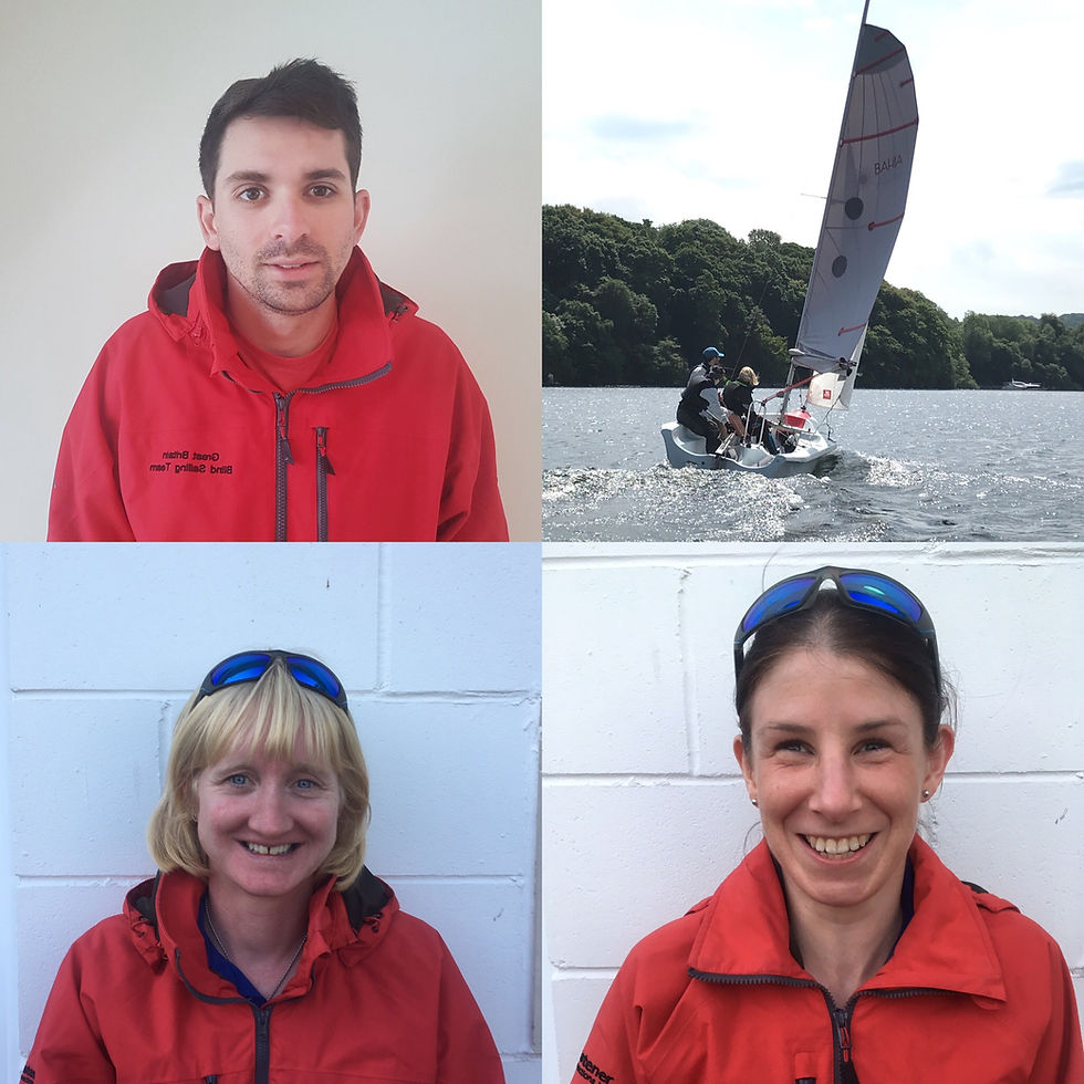 GBR Team A, Liam, Lucy, Sharon and then one of them sailing together