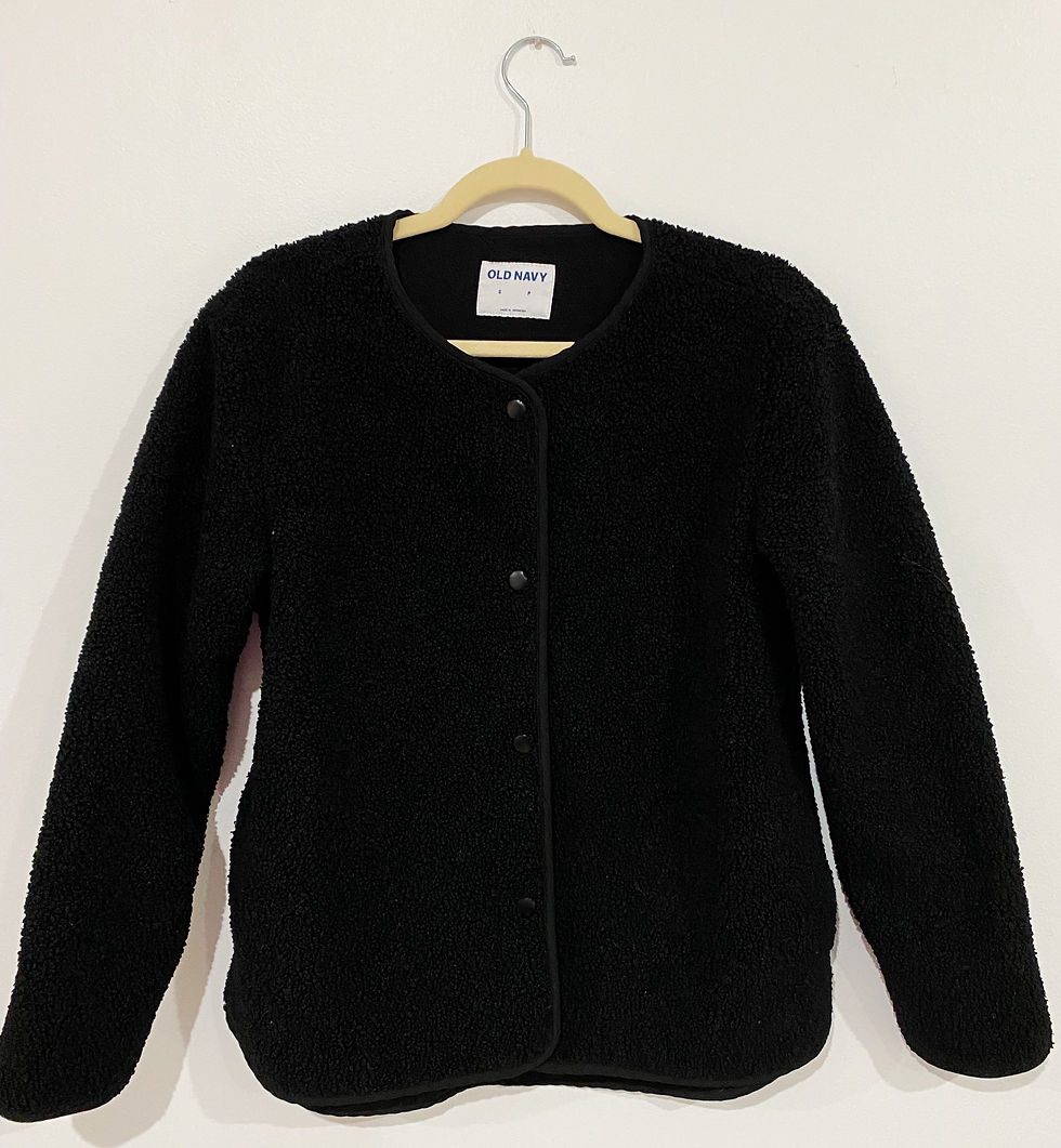 Old navy collarless sherpa jacket clearance