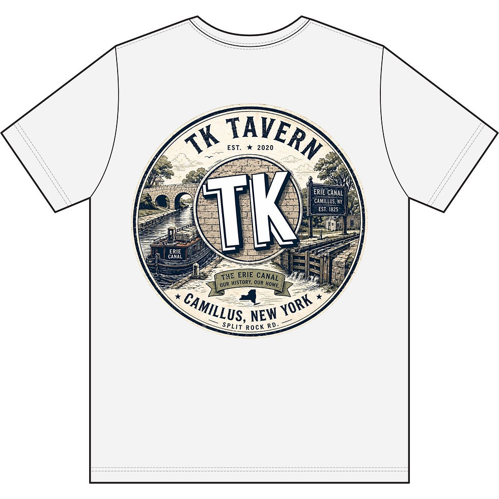 Thumbnail: TK Tavern Camillus Erie Canal Tee — Local Bar Logo T‑Shirt