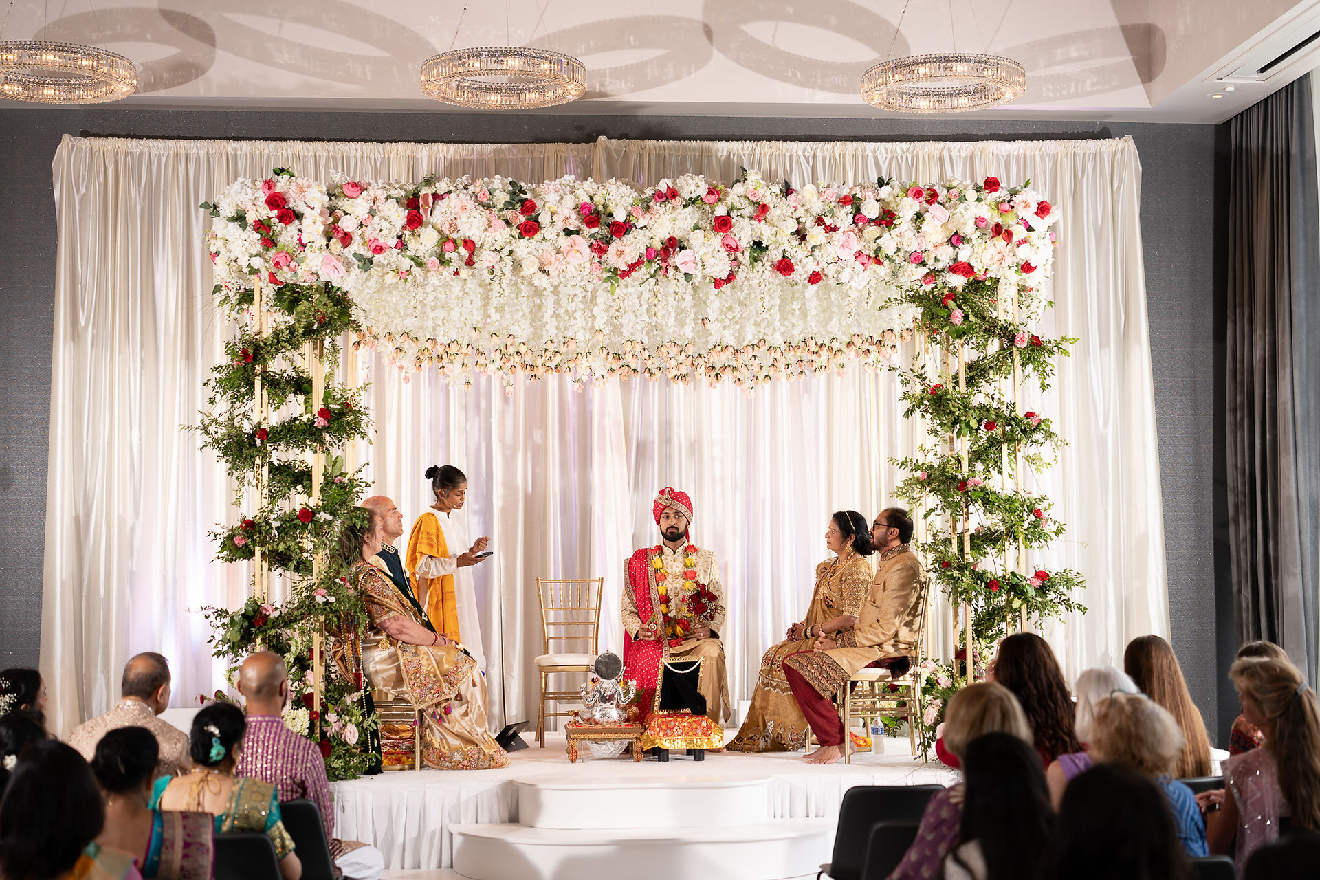 Indian wedding photography of a ceremony at Providence Academy.