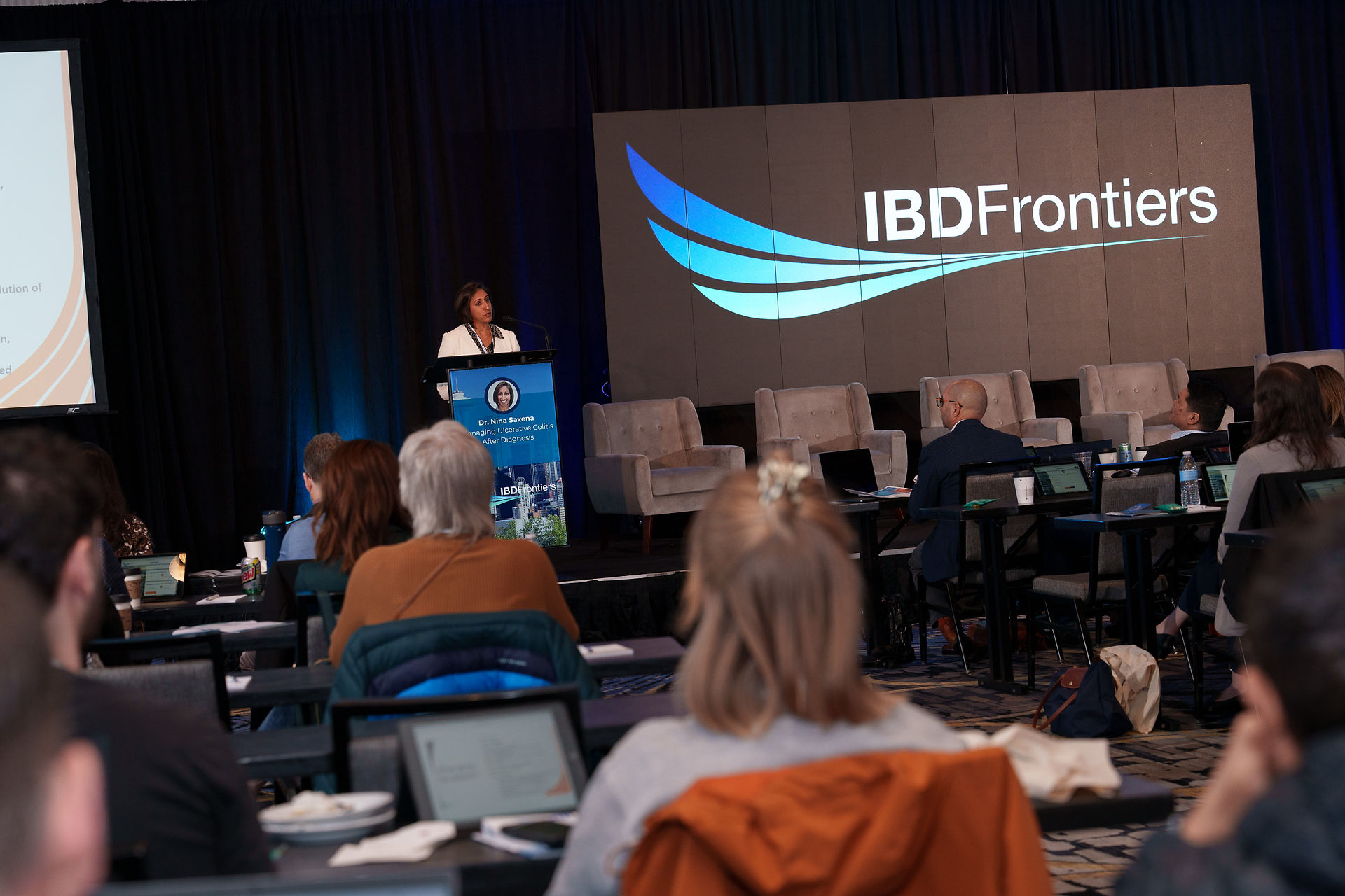 Speaker at IBDFront symposium, Seattle event photography