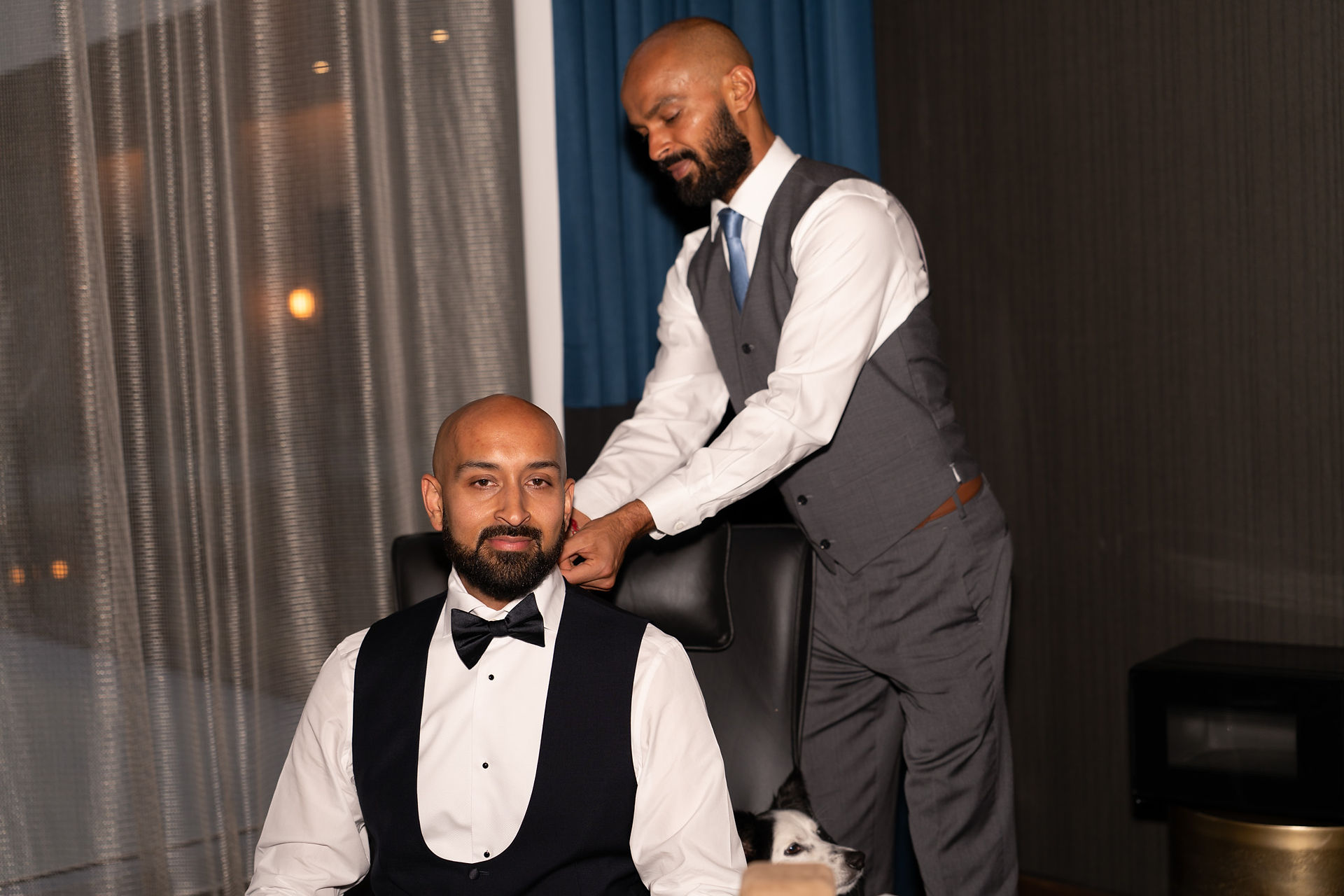 Groom getting ready by WA wedding photographer.