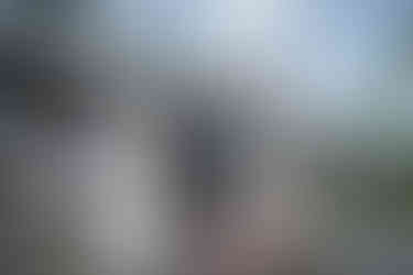 Bride and groom smiling outdoors at their intimate farm wedding.