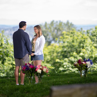 Surprise proposal at Green Lake, Seattle