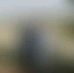 Two men in smart suits smiling outdoors at a farm wedding.