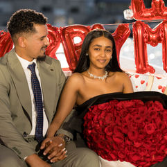 Happy couple, "Marry Me" sign, boat proposal