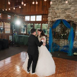 Newlyweds dancing at Gold Mountain Golf Club wedding